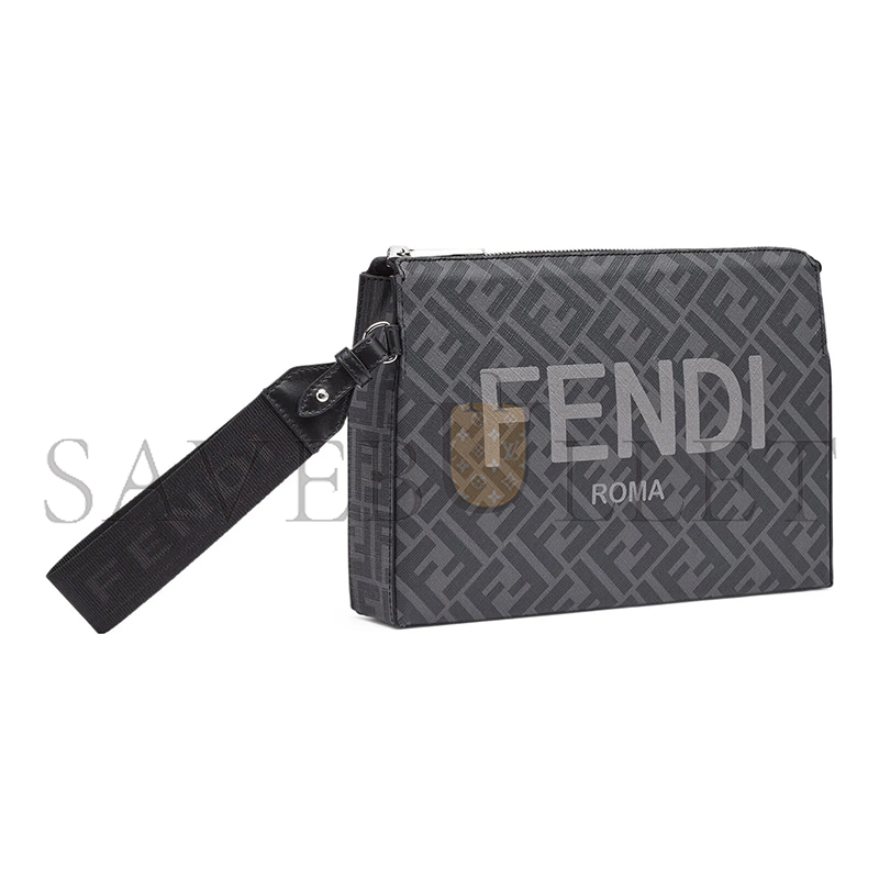 F**di logo-print clutch bag 7va564ajj4f0gxn (26.5*19*5cm)